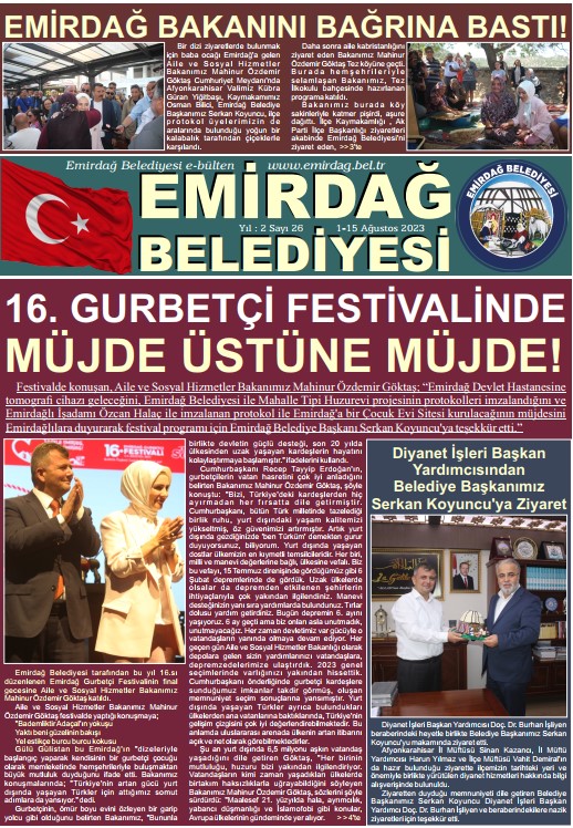 Emirdağ Belediyesi Faaliyetlerini Paylaştı