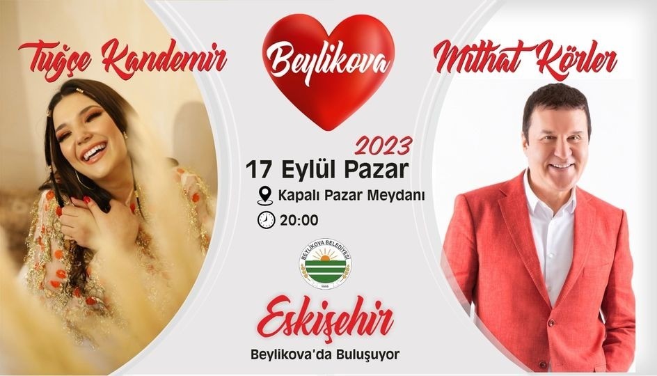 Tuğçe Kandemir ve Mithat Körler Beylikovalılara şarkılarıyla unutulmaz bir gece yaşatacak!